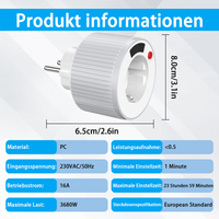24-Stunden-Timer Europäischer Standard-Steckdosen-Timer 3680W Drehbare Zeiteinstellung LED-Anzeige Haushaltsgeräte-Zeitschaltuhr