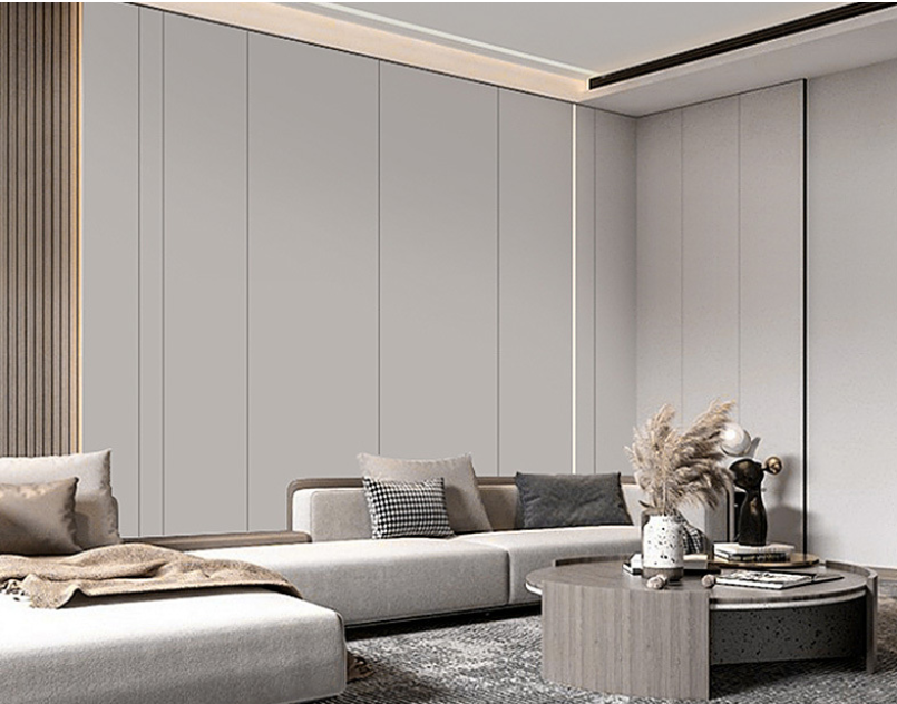 Plain PVC Flat Wall Panels Moisture Proof Easy Install Wall Covering ...