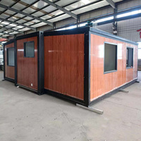 Maison modulaire pliable à double aile, conteneur préfabriqué à ailes, maison mobile pour zones isolées
