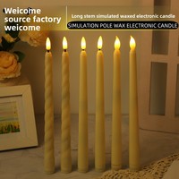 Bougies LED sans flamme à télécommande, effet vacillant, 6 pièces, à piles, en spirale torsadée, pour embellir votre intérieur