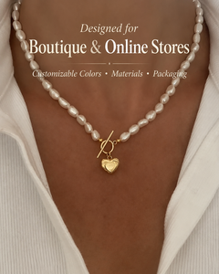 Collar <span class=keywords><strong>de</strong></span> <span class=keywords><strong>Perlas</strong></span> Barrocas <span class=keywords><strong>de</strong></span> Agua Dulce con Baño <span class=keywords><strong>de</strong></span> Oro y Acero Inoxidable, Diseño Moderno y Natural, Bajo MOQ Personalizado, para Uso Diario - Product Image 3