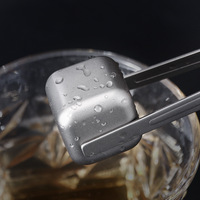 Glaçons réutilisables en titane pur et pierres à whisky avec surface sablée/cristalline et option de logo personnalisé