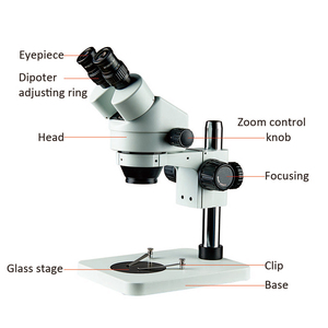 Suministro de fábrica 7x-45x microscopio estéreo binocular microscopio ajustable para mantenimiento móvil - Product Image 1