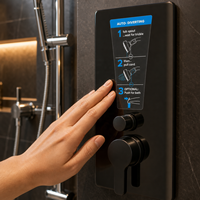 Autocollants en PVC imprimés sur mesure pour instructions de douche, adhésifs et amovibles, pour vitres de salle de bain, promotionnels et pour supermarchés