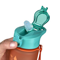 Bouteille d'eau sport 1L écologique arc-en-ciel avec marqueur de temps et paille Tritan verrouillable pour dropshipping