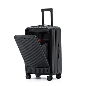 Front Opening Suitcase Expandable Female Small 20 Inch Boarding Lightweight Trolley Suitcase 24 Suitcase