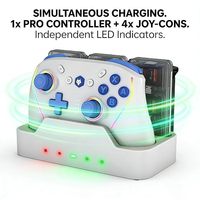 Switch2 Pengontrol Game Nirkabel 6-Axis Gyro NFC Lampu RGB Gamepad yang Dapat Diprogram untuk Switch PC Android IOS Dengan Dock Pengisian Daya