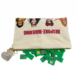 Ensemble de Mahjong américain de luxe Green Pearl <span class=keywords><strong>Disco</strong></span> Pop Diva, tuiles en acrylique gravées à la main et peintes (160 tuiles, 10 Jokers, 6 - Product Image 5