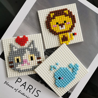 Dessin animé motif Puzzle Illustration bricolage bloc de construction ensemble minuscule particule motif jouets éducatifs pour les enfants