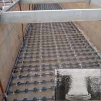 Diffuseur d'aération à bulles fines EPDM+PP 270 mm, débit de 1,5 à 6 m³/h, pour traitement des eaux usées et aquaculture, garantie 1 an