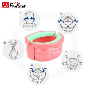 Chaise d'apprentissage de la propreté en plastique confortable FiveStar pour filles, siège de toilette d'urgence pour tout-petits - Product Image 3