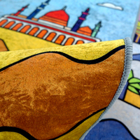 Tapis imprimés personnalisés de bonne qualité, fabricant chinois, tapis de prière éducatif islamique pour enfants