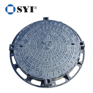 China Supplier Quality EN124 E600 Round Ductile Cast Iron Manhole Cover And Frame