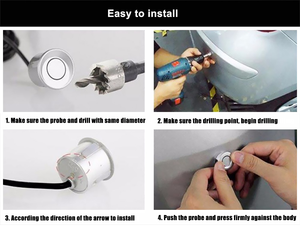 4 Sensor-Park radar mit genauer <span class=keywords><strong>LED</strong></span>-Anzeige Summer Alert Water proof Backup - Product Image 4