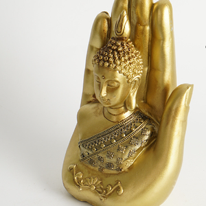 Populaire Feng Shui Style Résine Religieux <span class=keywords><strong>Bouddha</strong></span> Statue <span class=keywords><strong>Main</strong></span> Forme Bureau Table Décoration pour Méditation Ornements Décor À La Maison - Product Image 6