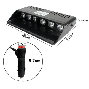 Feux clignotants de pare-brise automatiques, feux de détresse à ventouse, lampes d'urgence, lampe stroboscopique LED rouge et bleue pour voiture, signalisation 12V <span class=keywords><strong>DC</strong></span>, <span class=keywords><strong>flash</strong></span> pour véhicule - Product Image 2