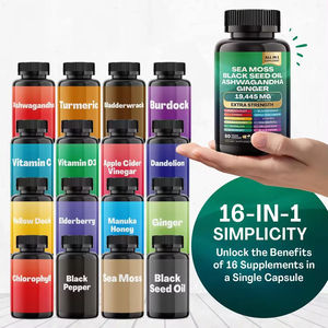 Kapsul lumut laut 3000mg minyak biji hitam Ashwagandha kunyit Bladderwrack Burdock Vitamin D3 suplemen kapsul lumut laut - Product Image 5