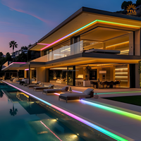 Bande LED RGB 12V 24V étanche IP68, 120 LED/m, flexible, vente en gros OEM pour éclairage extérieur CE RoHS SASO