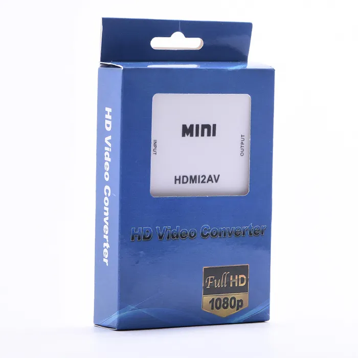 Fabrika HD MI Av 3Rca dönüştürücü HDMI2AV dönüştürücü CVBs kompozit Video adaptörü PAL/NTSC ile Usb kablosu