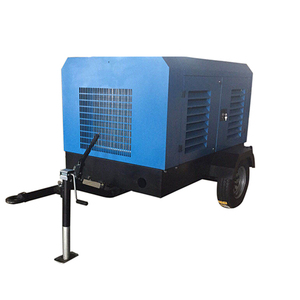 אבן אוויר 37kw 55kw 60kw דיזל מונע נייד כל אחד מחולל מדחס אוויר 185 מנוע בורג cfm - Product Image 3