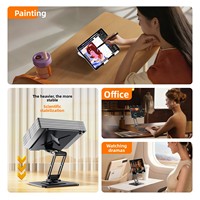 Support de Bureau Rotatif et Pliable Anti-Tremblement à 360° pour Tablette et Ordinateur Portable (compatible iPad)