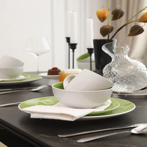 Services de vaisselle de luxe pour mariage et hôtel, assiettes décoratives en céramique, promotion de mugs - Product Image 3