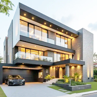 Maisons préfabriquées modernes de luxe, villas résidentielles à structure métallique légère à construction rapide, fournies directement par l'usine.