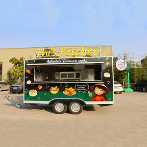 Remolque de Comida Personalizado Chammp, Carrito de Venta de Té de Burbujas, Café y Hot Dogs, Remolque de Comida Móvil - Product Image 1