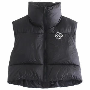 Hiver personnalisé dames mode sans manches rembourré Gilet vêtements d'extérieur gilets bouffants pour les femmes - Product Image 2