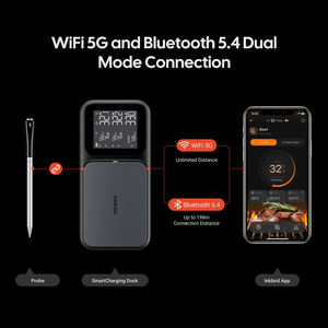 <span class=keywords><strong>Thermomètre</strong></span> de <span class=keywords><strong>barbecue</strong></span> intelligent <span class=keywords><strong>INKBIRD</strong></span> INT-33-BW avec connexion Wifi et Bluetooth pour <span class=keywords><strong>barbecue</strong></span> à gaz, Kamado, Green Egg - Product Image 2