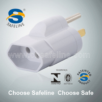 SAFELINE SL6002 Adaptateur multi-prises Brésil/USA avec prise 15A 250V