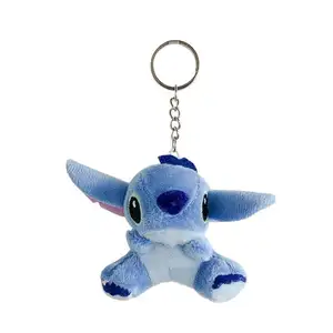 S1036 Kawaii Plush Toys Stich Angie Cute Dolls with Plastic Hook Keychain Pendant Soft Children Toys Lady Bag Decor Gift