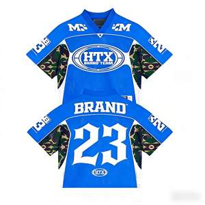 Uniforme Deportivo Personalizado de Verano de Alta Calidad, Jersey de Malla de Manga Corta, Sublimado, Estilo Hip Hop, para Fútbol/Rugby, para Hombre - Product Image 2