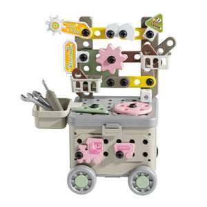 Juego de Herramientas Educativas STEM para Ensamblar Tornillos, Bloques de Construcción de Plástico para Niños, Juguete de Bricolaje, Banco de Trabajo de Juego con Caja de Herramientas Portátil - Product Image 4