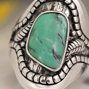 Anello Vintage con Design a Foglia per Donne, Anello Creativo Stile Marmo, Accessorio Retro per Dito - Product Image 4