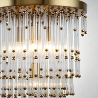 Lustre en verre cascade de luxe moderne américain, luminaire suspendu vintage pour escalier, salle à manger, chambre, villa, luminaire haut de gamme