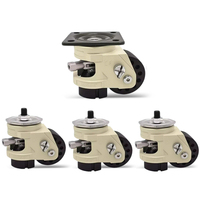 Roulettes de nivellement robustes en nylon GD-60F, roulettes pivotantes réglables en hauteur, roulettes industrielles