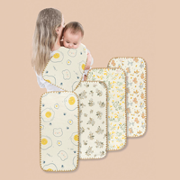 Bavoirs anti-régurgitation pour bébé en gaze de coton, bavoirs d'épaule anti-bave multicouches à imprimé dessin animé, personnalisation couleur, taille et logo disponibles