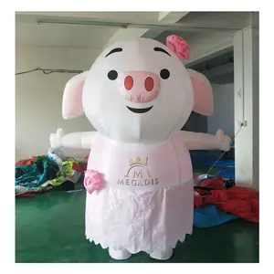 Disfraz de mascota inflable personalizado, george de peppa pig, venta al por mayor