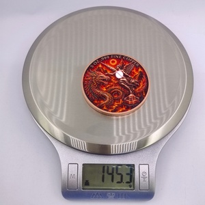 Vente en gros usine Pièce commémorative en cuivre pur 999 de 5 oz avec relief 3D Déesse du Feu et Dragon - Product Image 4
