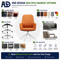 Chaise de bureau exécutive moderne en cuir, ergonomique, dossier mi-haut, pivotante, base chromée, chaise de bureau informatique réglable, siège de travail pour la maison