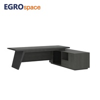 EGROspace Bureau de direction de luxe au design populaire avec organisateur de table et bureau d'angle pour PDG