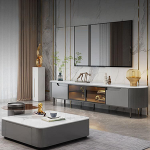 Commercio all'ingrosso <span class=keywords><strong>basso</strong></span> MOQ contemporaneo di lusso in legno <span class=keywords><strong>TV</strong></span> Cabinet e Stand con <span class=keywords><strong>tavolino</strong></span> da salotto - Product Image 2