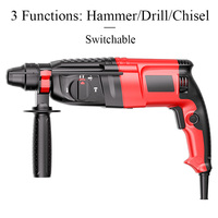Marteau perforateur électrique industriel 1800W, diamètre de perçage max. 26mm, couple 60,4 ft-lb, portable, AC 110-240V, 3600 BPM