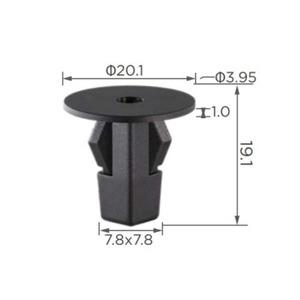 0CB004 スクリューグロメット＆ナット 自動車用プラスチックファスナークリップ フロントバンパー用 プラスチックファスナークリップ スプラッシュガード ホイールアーチ用 - Product Image 1