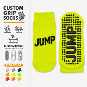 OEM <b>Custom</b> Logo Trampoline <b>Grip</b> <b>Socks</b>, Lightweight Anti-Slip Jump <b>Socks</b> for Indoor Playground & Trampoline Park - Product Image 1