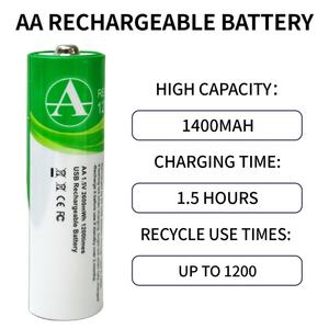 Baterías Recargables de Iones de Litio Portátiles IILEER, 1200 Ciclos, 1.5V, 1400mAh, 2600mWh, con Puerto Tipo-C - Product Image 3