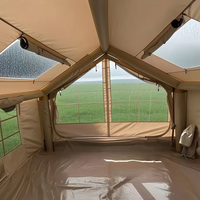 Tente gonflable automatique à ouverture rapide pour le camping en plein air, portable, double couche, imperméable, en toile PVC Oxford 3000+, pour 4 personnes