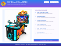 Machine de jeu de tir pour enfants à vendre, monnayeur, 2 joueurs, Monster Arcade, paiement mobile par carte