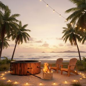 Jacuzzi de Leña de Acero Inoxidable para 4 Personas, Plegable, Portátil, para Jardín, Camping, con <span class=keywords><strong>Parrilla</strong></span> para Barbacoa - Product Image 5